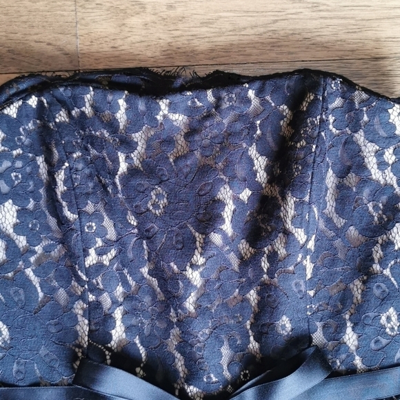 Robert Rodriguez Black Lace Strapless Dress 6 - Picture 4 of 11